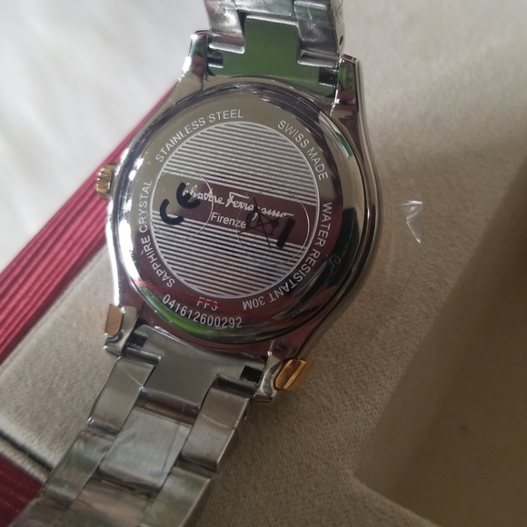 $1995 SALVATORE FERRAGAMO DIAMOND TWO TONE WATCH - Picture 7 of 8